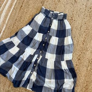 American Eagle Outfitters Blue and White A-Line Skirt